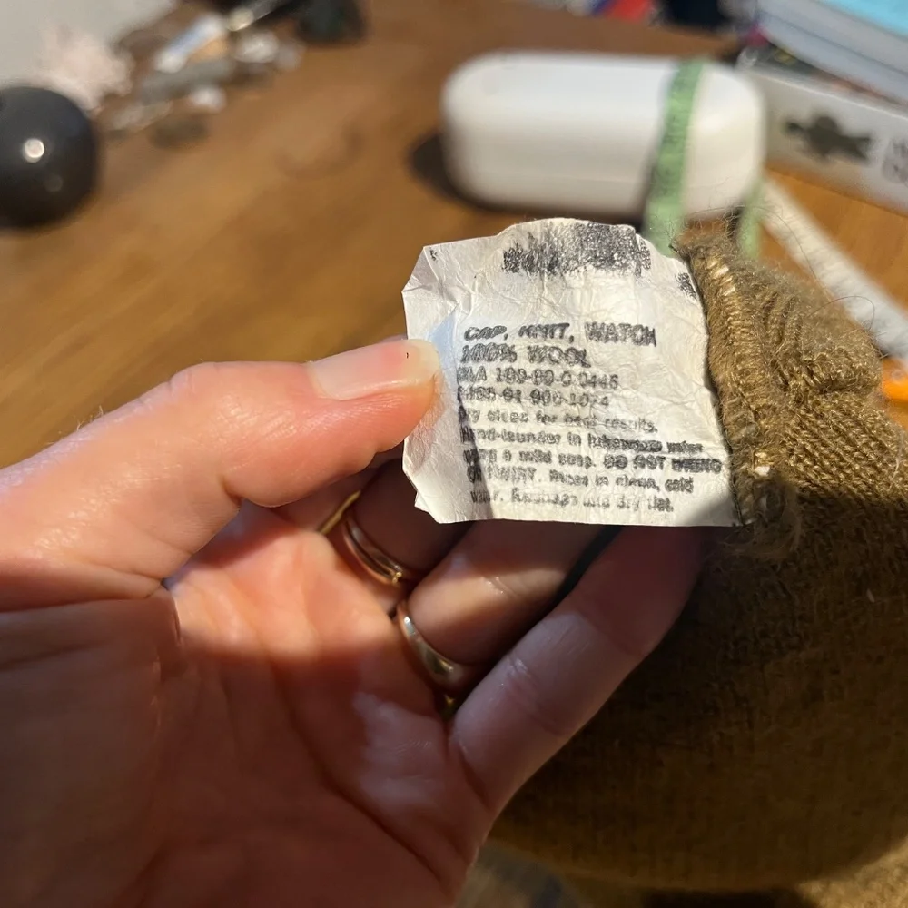 Vintage 100 wool beanie vtg workwear like carhartt 90s grunge skater made in usa - Picture 7 of 8